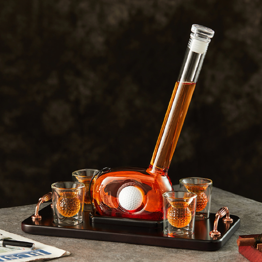 Golf Whiskey Decanter Set with Golf Club Design