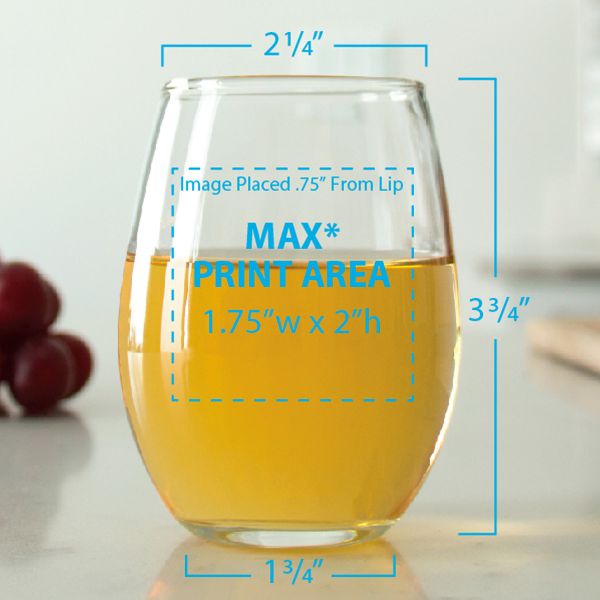 9oz. ARC Perfection Stemless Wine Glasses - Add Your Logo Design - 24pcs