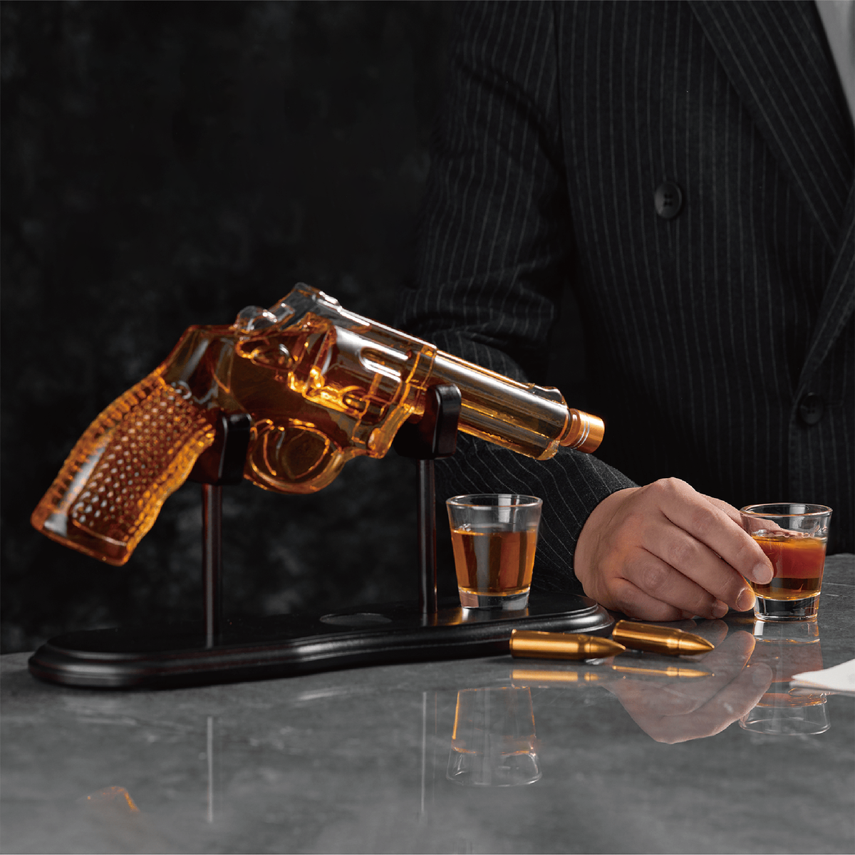 Gun Whiskey Decanter Set with Shot Glass