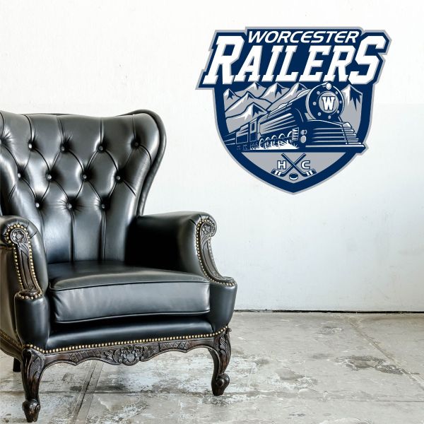 Hockey Wall Decals - Hockey Team Logos - Worcester Railers