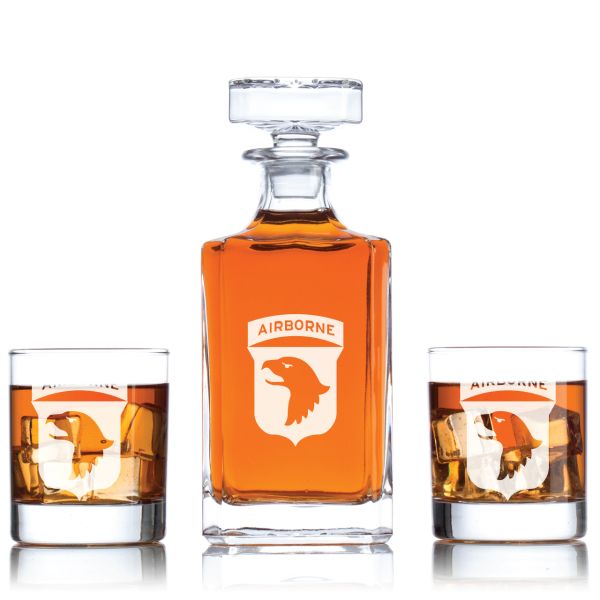 Personalized Airborne Decanter Set - Liquor Decanter Set - Military Gifts - Gifts For Him - Man Cave Gifts