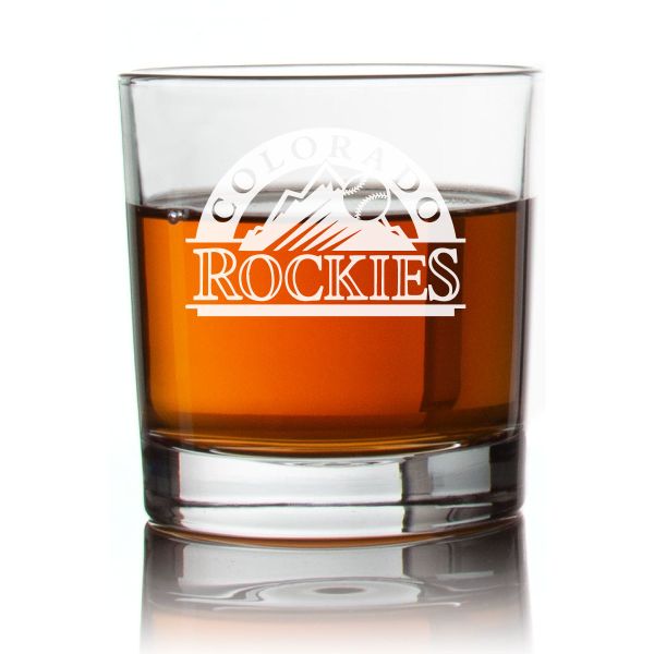 Engraved Rockies Rocks Glass - Personalized Whiskey Glasses - Man Cave Gift Ideas - Gifts For Him - Baseball Fanatics - 2pcs