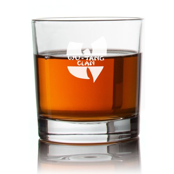 Engraved Wu-Tang Clan Rocks Glass - Personalized Whiskey Glasses - Man Cave Gift Ideas - Gifts For Him - 2pcs