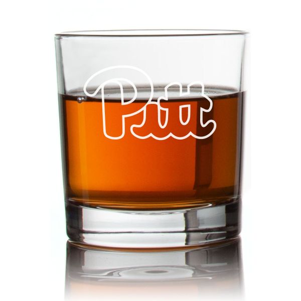 Engraved Pittsburgh Panthers Rocks Glass - Personalized Whiskey Glasses - Man Cave Gift Ideas - Gifts For Him - 2pcs