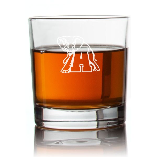 Engraved Alabama Elephant Rocks Glass - Personalized Whiskey Glasses - Man Cave Gift Ideas - Gifts For Him - 2pcs