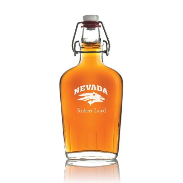 Personalized Nevada Wolf Pack Football Flask - Football Fanatic Gift Ideas - Personalized Whiskey Flask