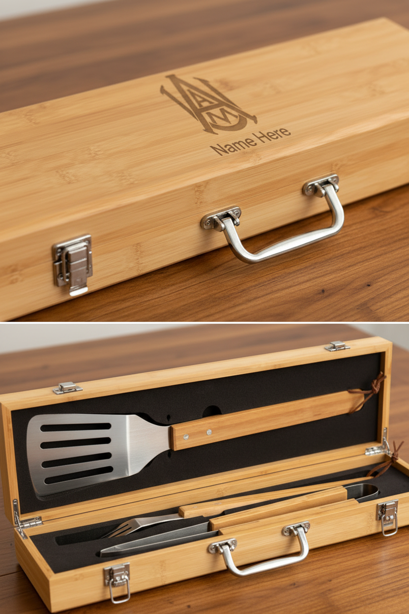 Personalized Alabama A&M Bulldogs Football BBQ Set - Football Fanatic Gift Ideas - Personalized BBQ Set