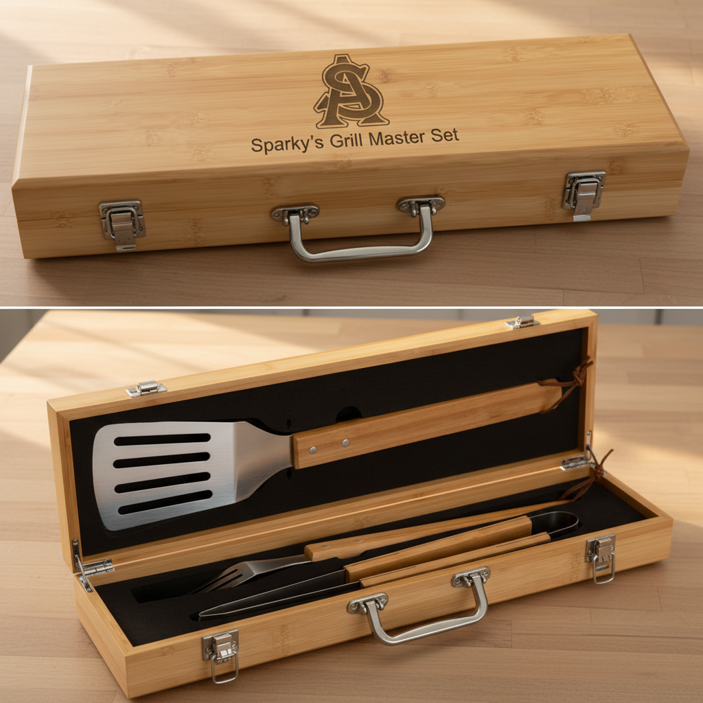Personalized Arizona State Football BBQ Set - Football Fanatic Gift Ideas - Personalized BBQ Set
