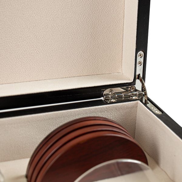 Custom Engraved Alpha Phi Alpha - Personalized Whiskey Decanter Set In Cherry Wood Gift Box
