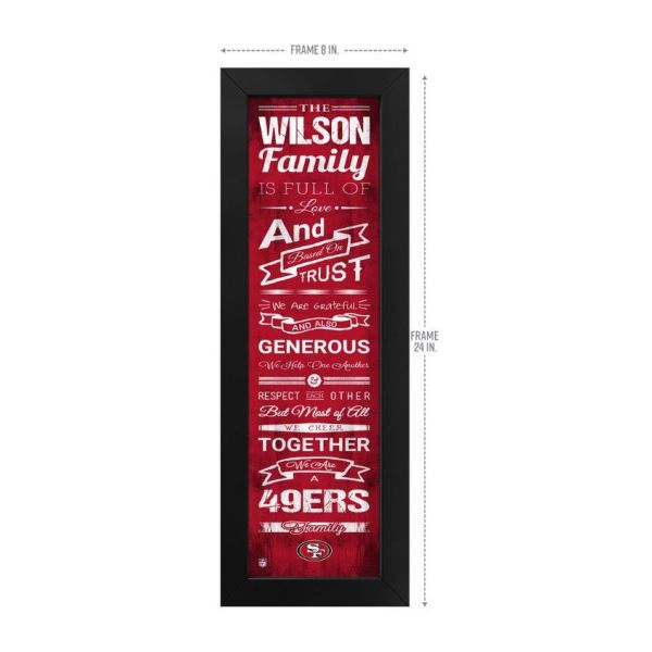 San Francisco 49ers Custom Print Family Cheer Wall Art