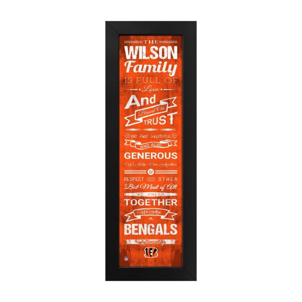 Cincinnati Bengals Custom Print Family Cheer Wall Art