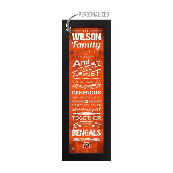 Cincinnati Bengals Custom Print Family Cheer Wall Art