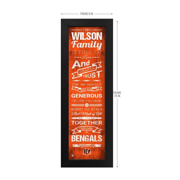 Cincinnati Bengals Custom Print Family Cheer Wall Art