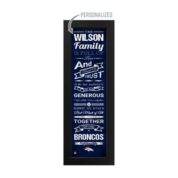 Denver Broncos Custom Print Family Cheer Wall Art
