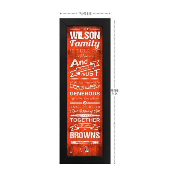 Cleveland Browns Custom Print Family Cheer Wall Art