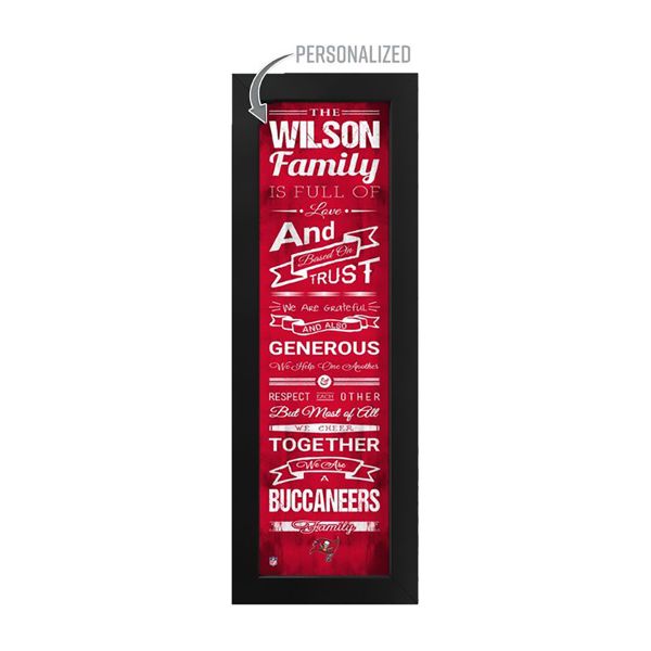 Tampa Bay Buccaneers Custom Print Family Cheer Wall Art
