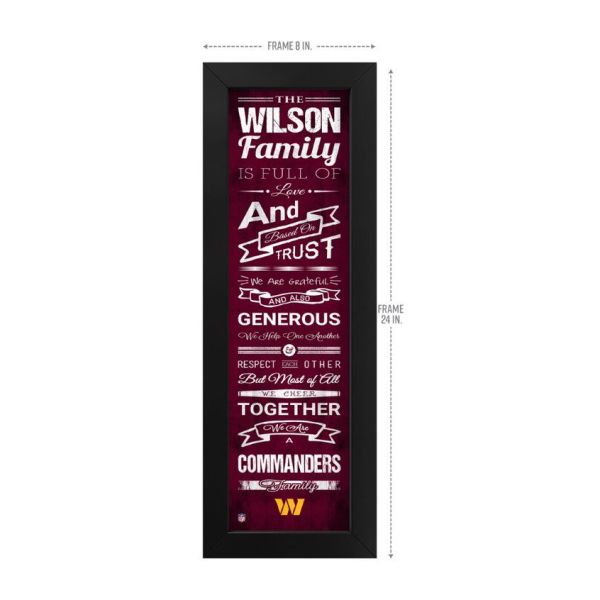 Washington Commanders Custom Print Family Cheer Wall Art