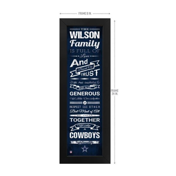 Dallas Cowboys Custom Print Family Cheer Wall Art