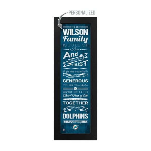 Miami Dolphins Custom Print Family Cheer Wall Art