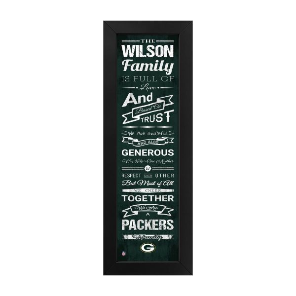 Green Bay Packers Custom Print Family Cheer Wall Art