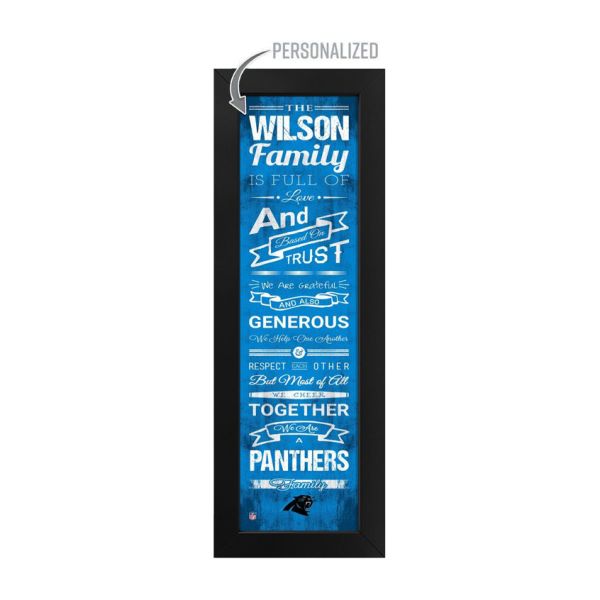 Carolina Panthers Custom Print Family Cheer Wall Art
