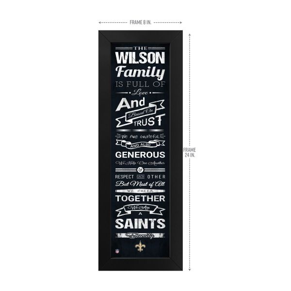 New Orleans Saints Custom Print Family Cheer Wall Art