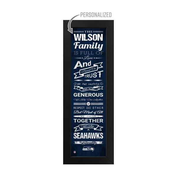 Seattle Seahawks Custom Print Family Cheer Wall Art