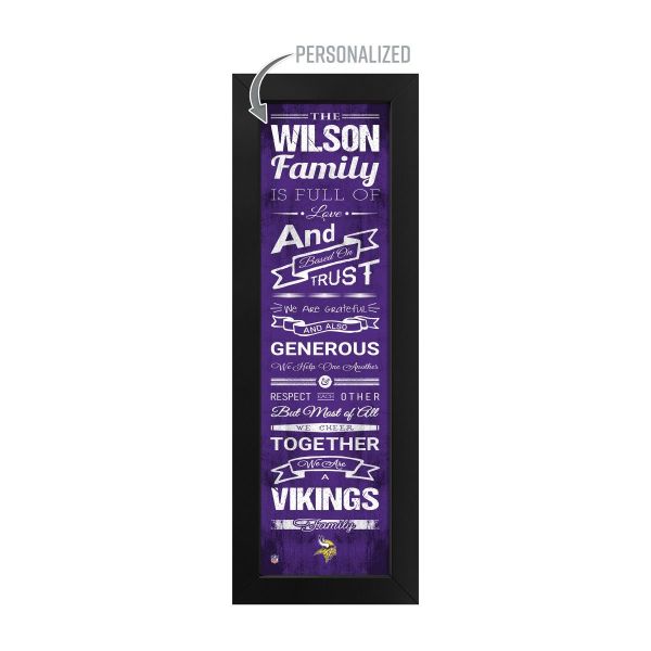 Minnesota Vikings Custom Print Family Cheer Wall Art