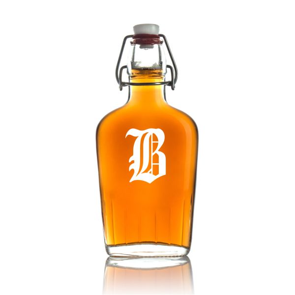 Engraved Vintage Brooklyn Dodgers - Personalized Bormioli Rocco Glass Swing Top Pocket Flask