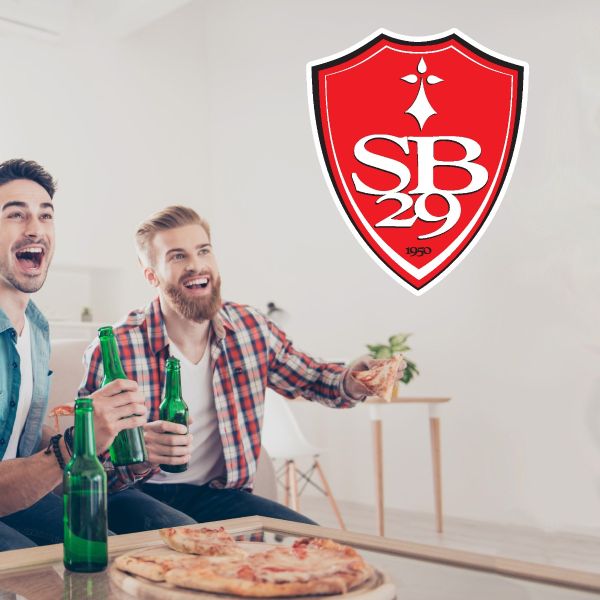 Soccer Wall Decals - Ligue 1 France Soccer Team Logos - Stade Bretois