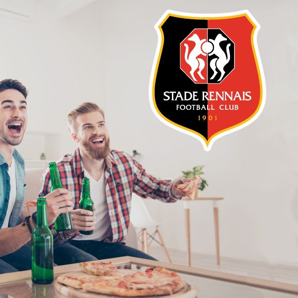 Soccer Wall Decals - Ligue 1 France Soccer Team Logos - Stade Rennais