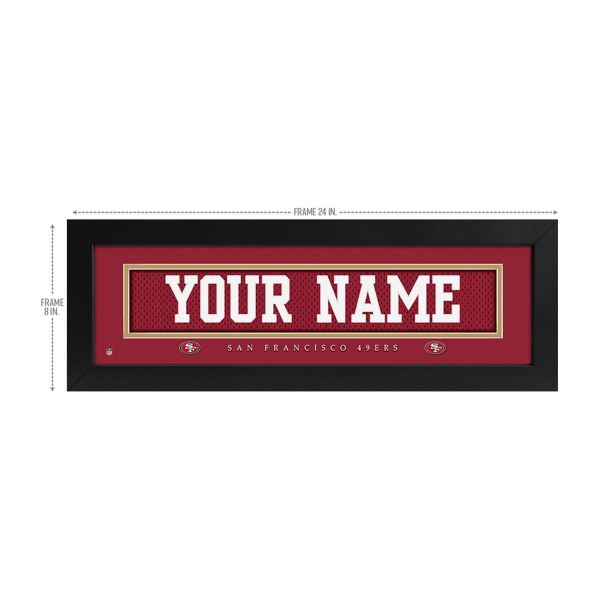 San Francisco 49ers Custom Print Name Plate