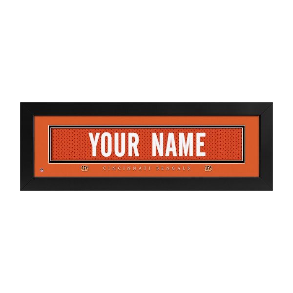Cincinnati Bengals Custom Print Name Plate