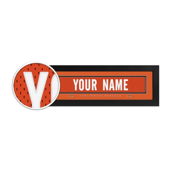 Cincinnati Bengals Custom Print Name Plate