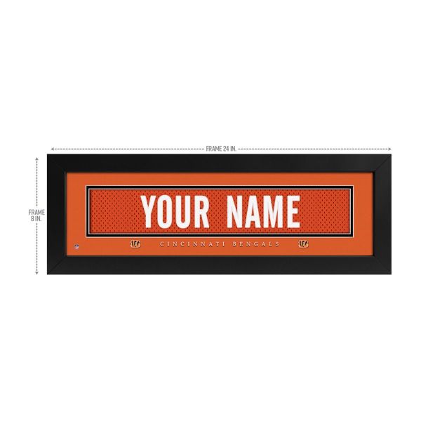 Cincinnati Bengals Custom Print Name Plate