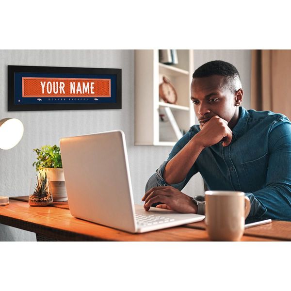 Denver Broncos Custom Print Name Plate