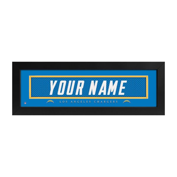 Los Angeles Chargers Custom Print Name Plate