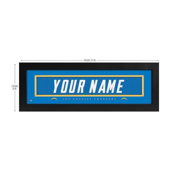 Los Angeles Chargers Custom Print Name Plate