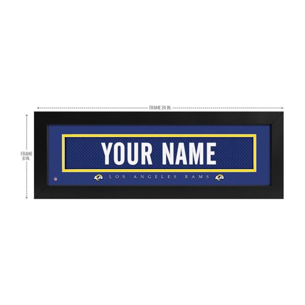 Los Angeles Rams Custom Print Name Plate