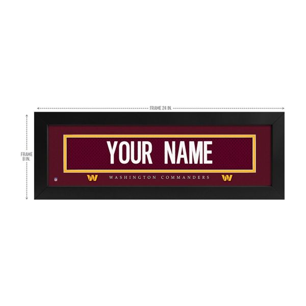 Washington Commanders Custom Print Name Plate