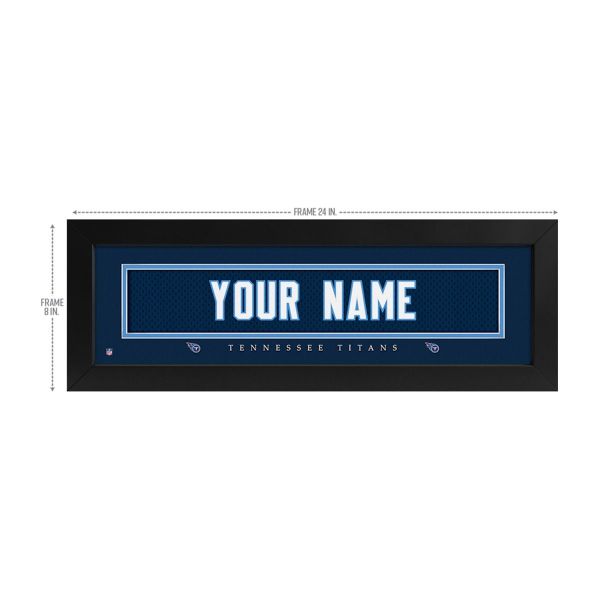 Tennessee Titans Custom Print Name Plate