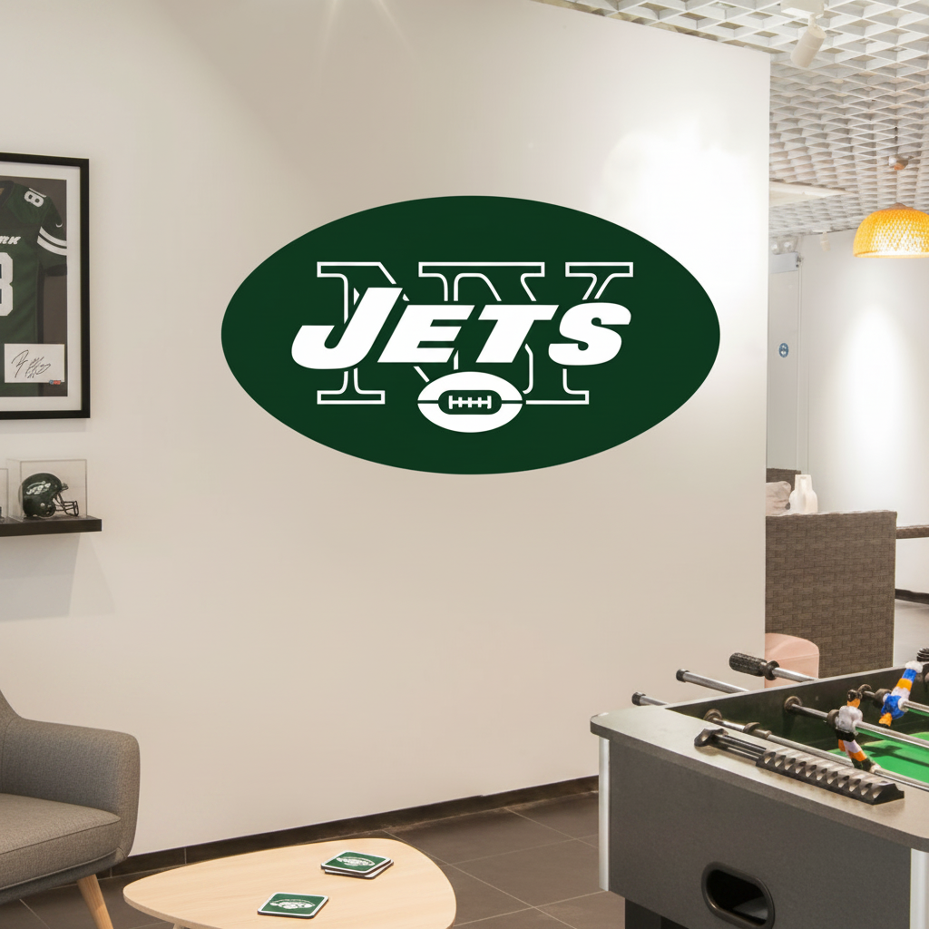 New York Jets Football Team Logo - Sports Team Wall Decal