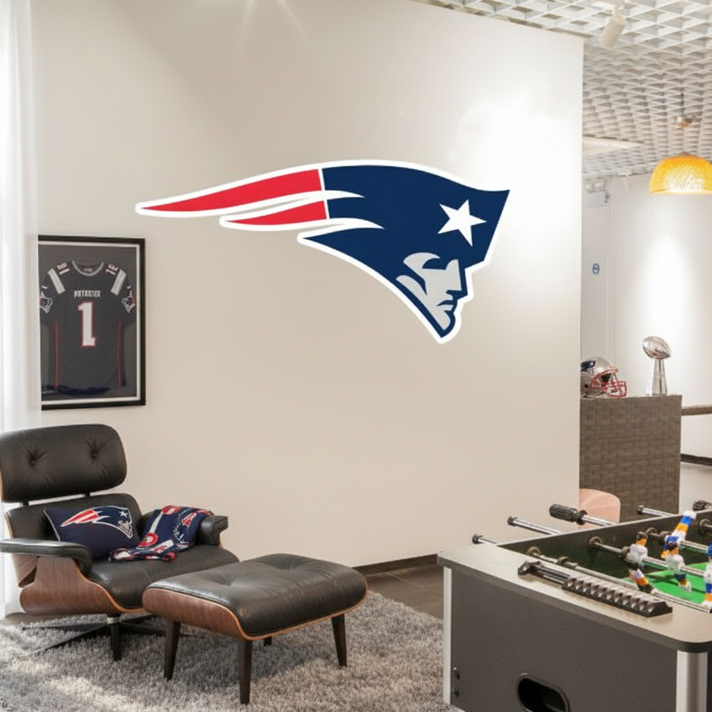 New England Patriots Football Team Logo - Sports Team Wall Decal