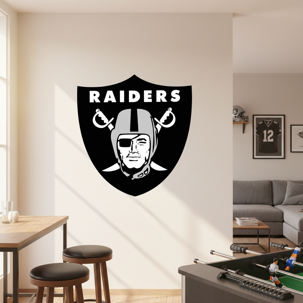 Las Vegas Raiders Football Team Logo - Sports Team Wall Decal