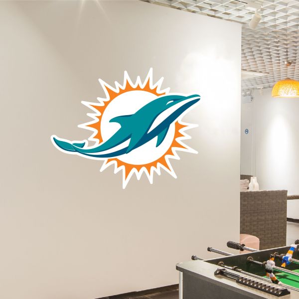 Miami Dolphins Football Team Logo - Sports Team Wall Decal