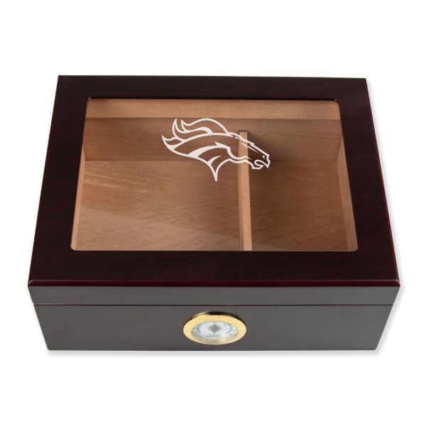 Personalized Cigar Humidor - Denver Broncos Football Sports Team Logo Design