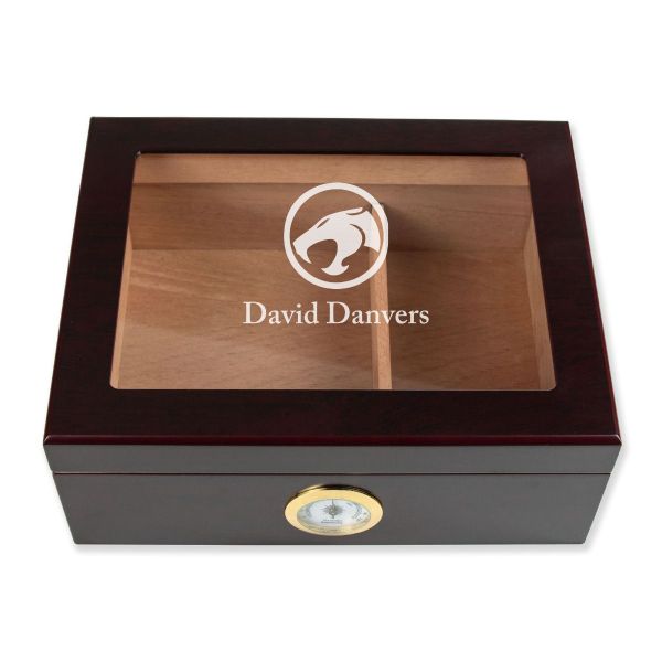 Personalized Cigar Humidor - Engraved Thundercats Logo Design