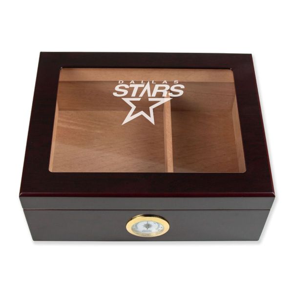 Personalized Cigar Humidor - Dallas Stars Hockey Sports Team Logo Design