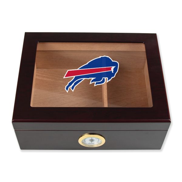 Buffalo Bills Football Full Color Team Logo - Cigar Humidor