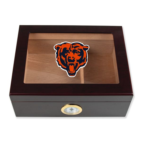Chicago Bears Football Full Color Team Logo - Cigar Humidor